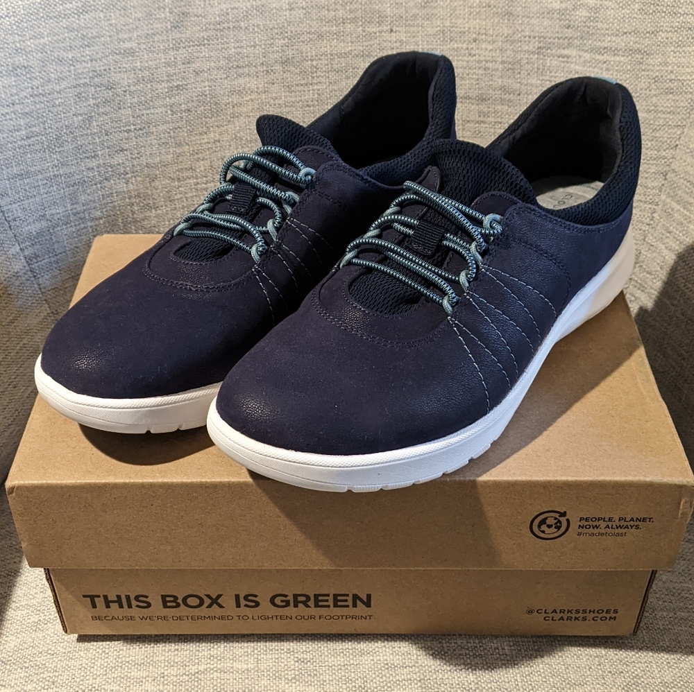 Clark's Navy Adella Slip-on Sneakers